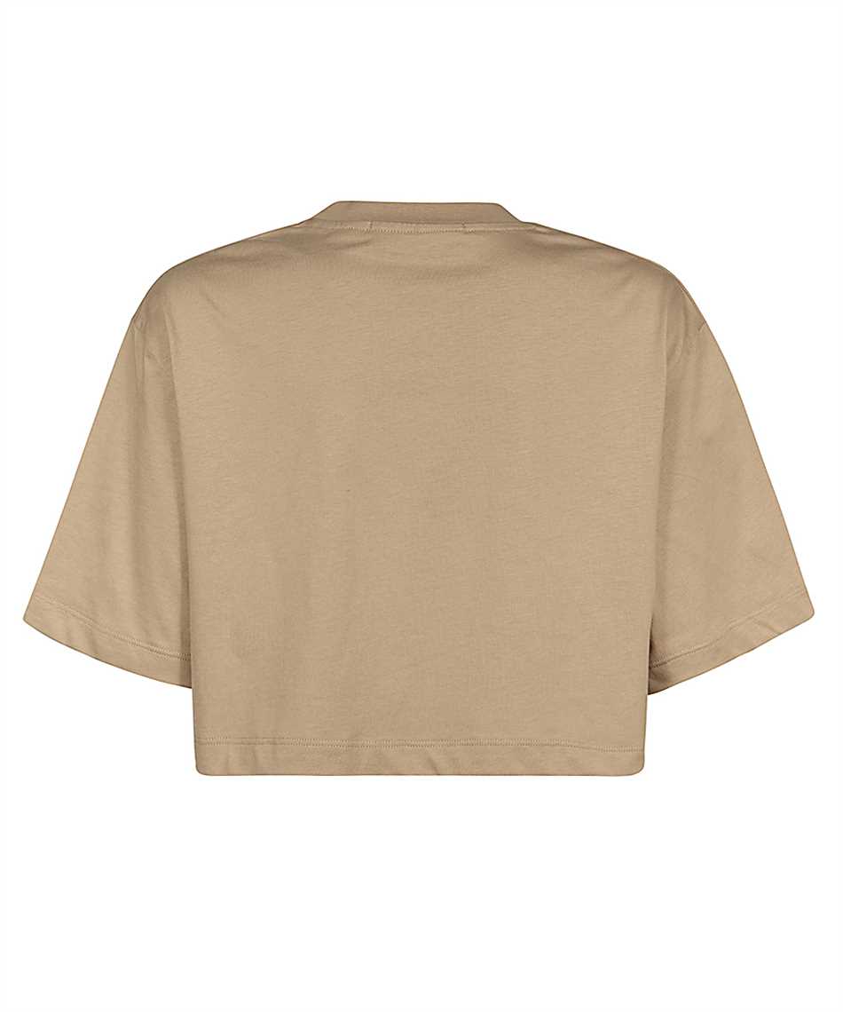 MSGM Cotton crop top Beige