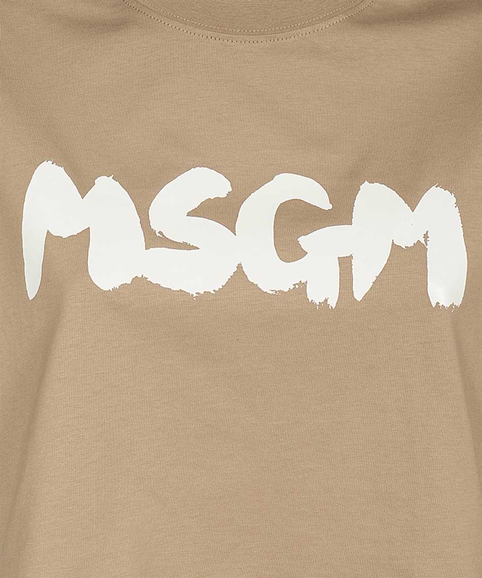 MSGM Cotton crop top Beige