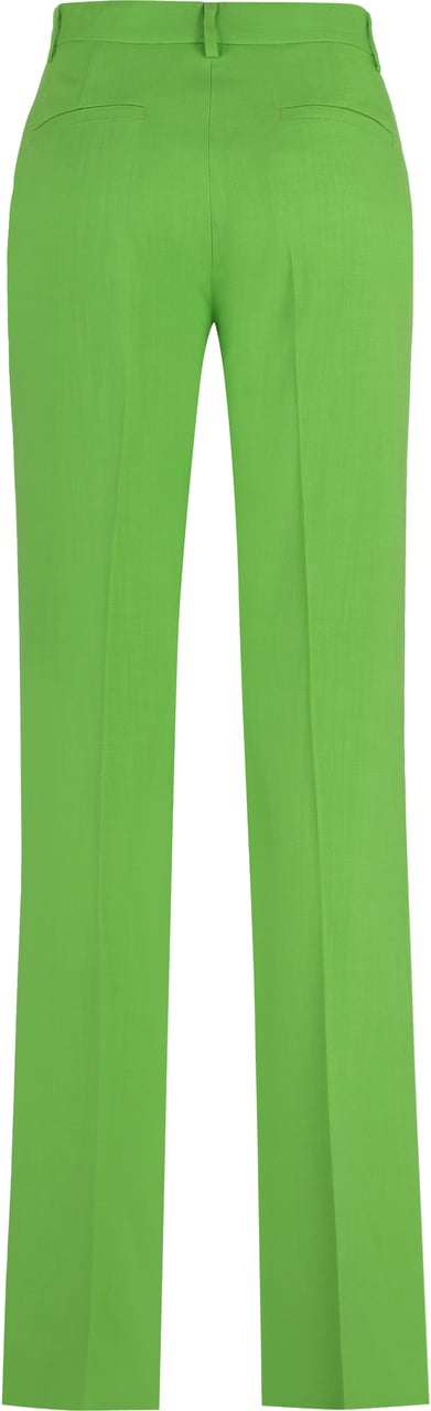MSGM Flared viscose trousers Groen