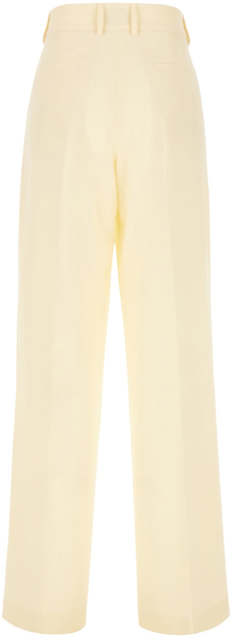 MSGM MSGM Cream stretch wool pants Geel