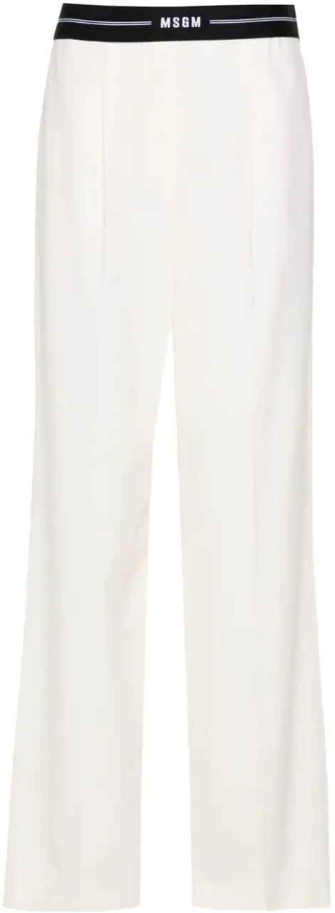 MSGM pantalone white Wit