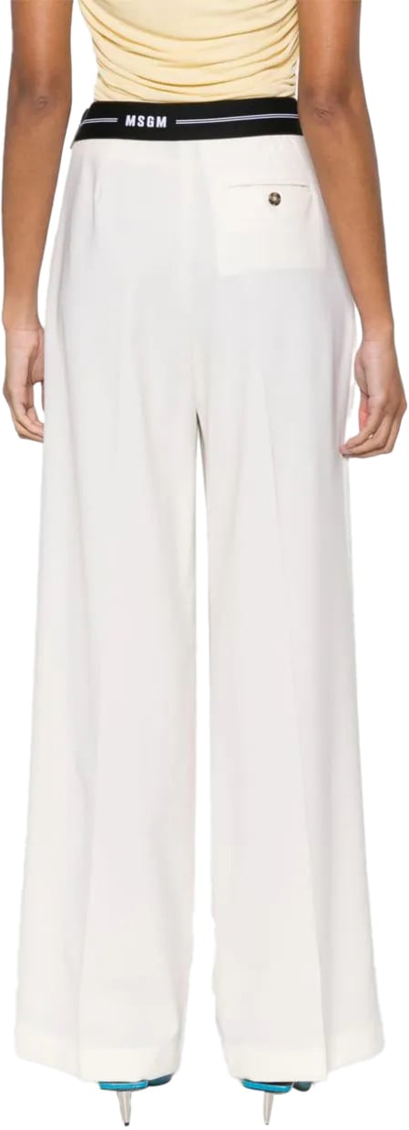 MSGM pantalone white Wit