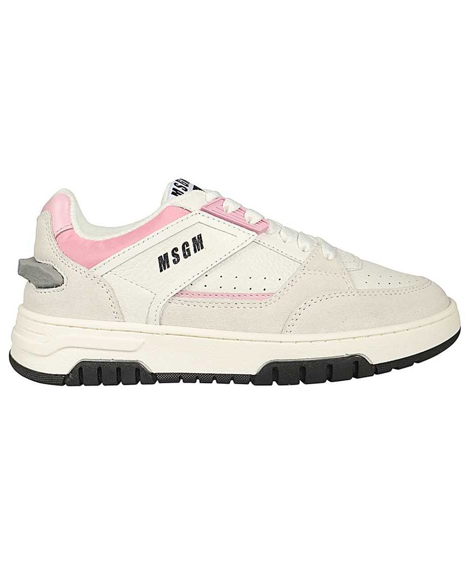 MSGM Leather low-top sneakers Wit