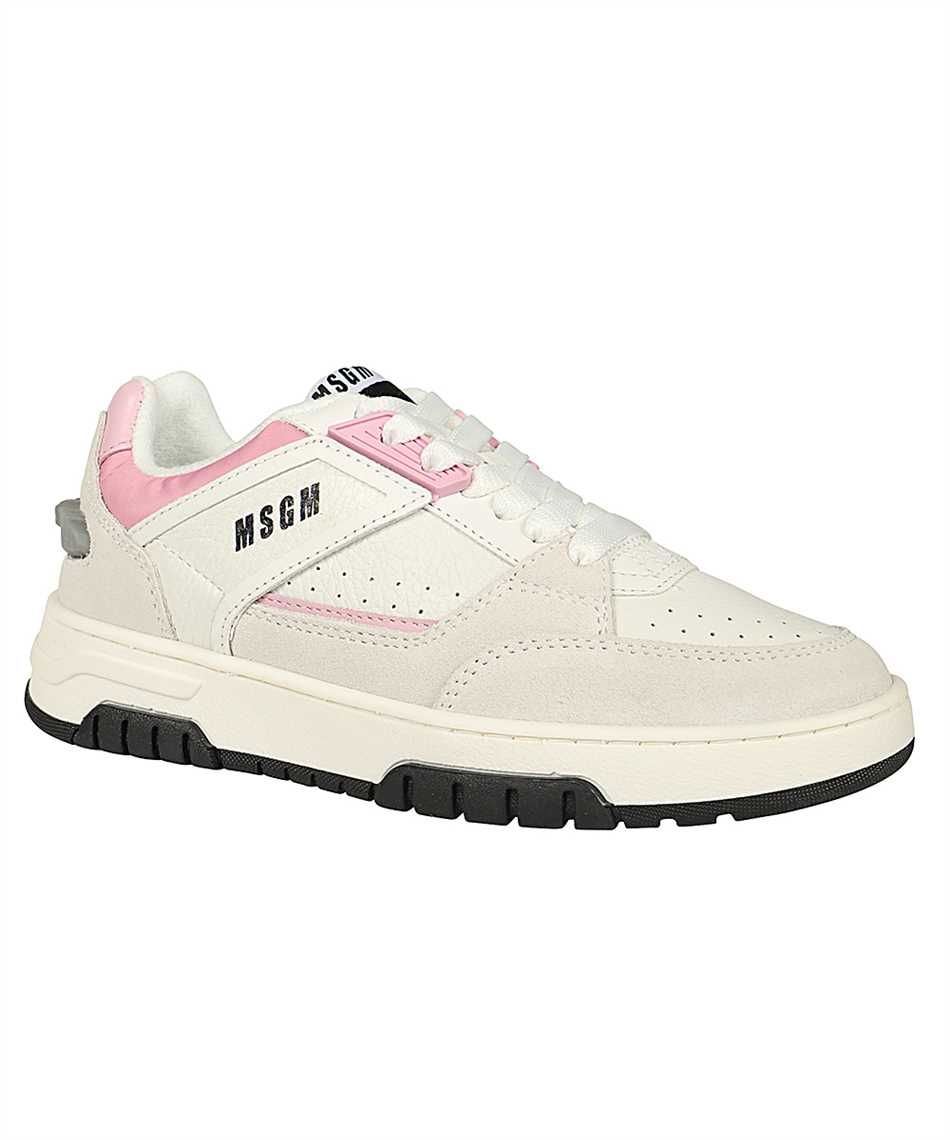 MSGM Leather low-top sneakers Wit