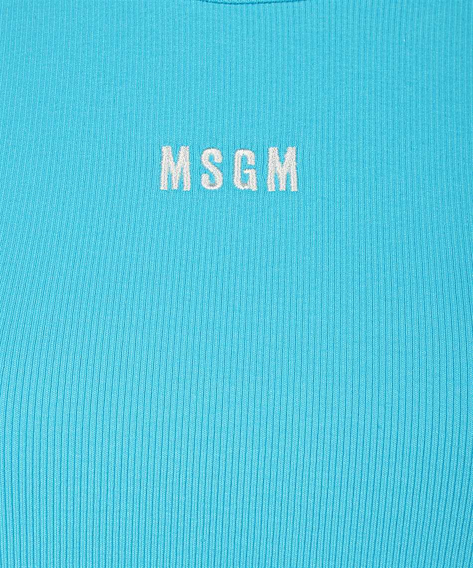 MSGM Ribbed tank top Lichtblauw