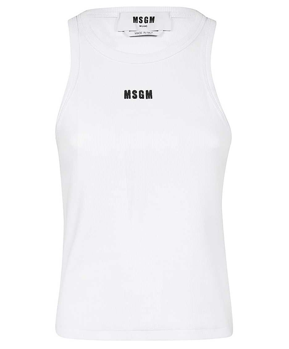 MSGM Ribbed tank top Wit