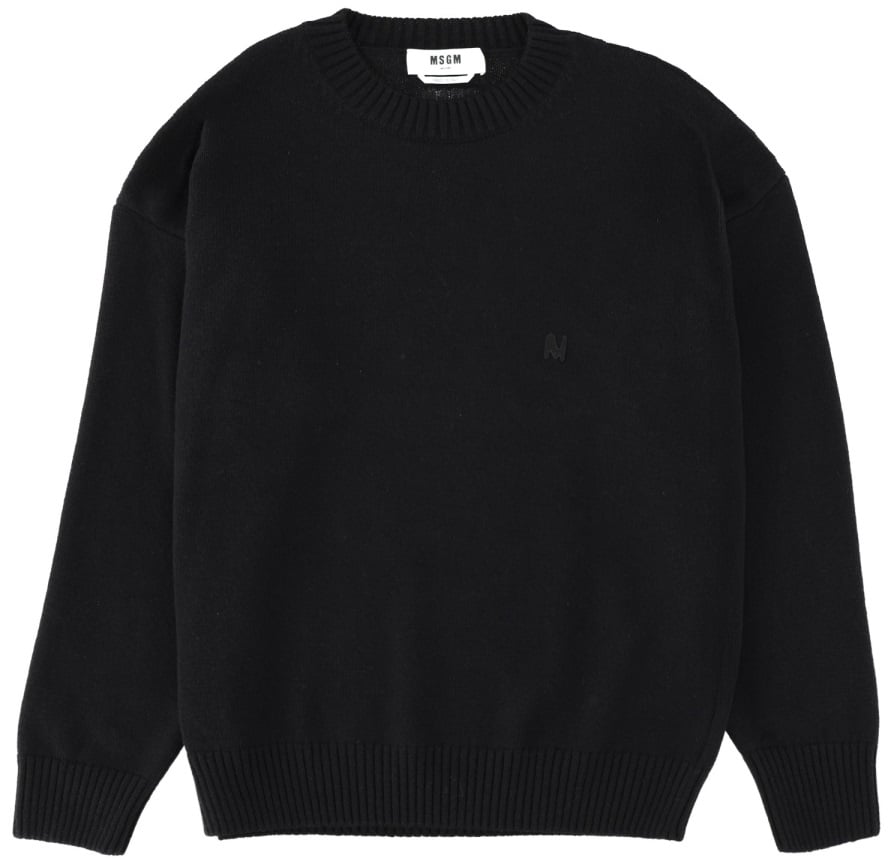 MSGM WOOL SWEATER Zwart
