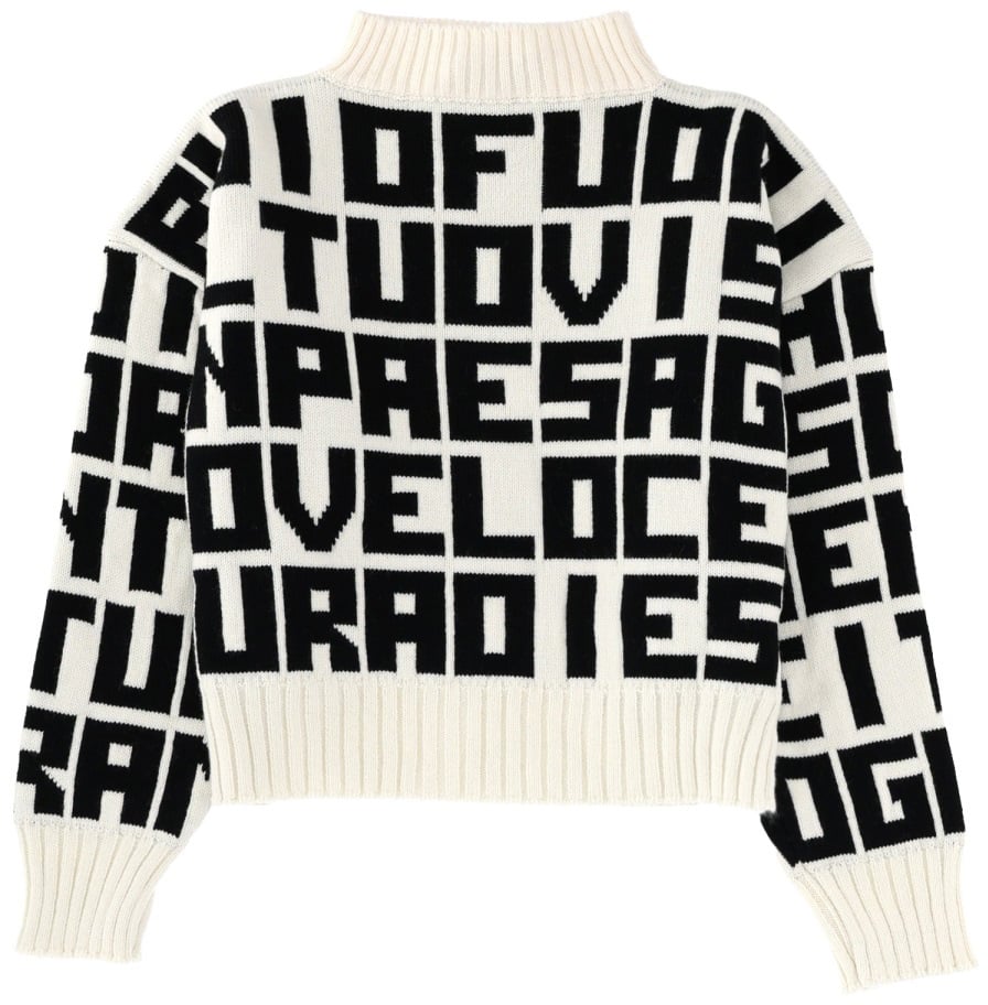 MSGM "MSGM X CATERINA FRONGIA" LETTERED SWEATER Zwart