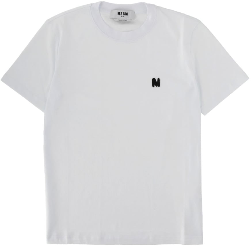 MSGM MONOGRAM LOGO T-SHIRT Wit