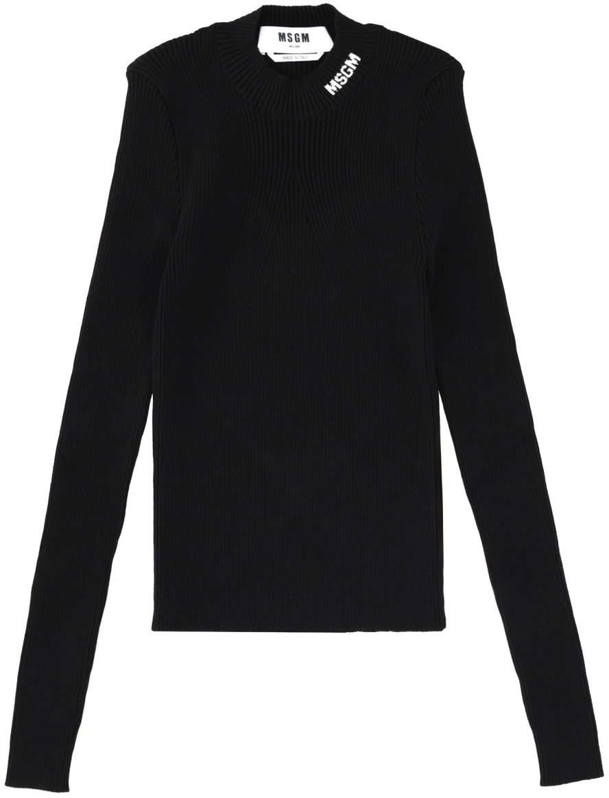 MSGM T-SHIRT WITH LOGO Zwart