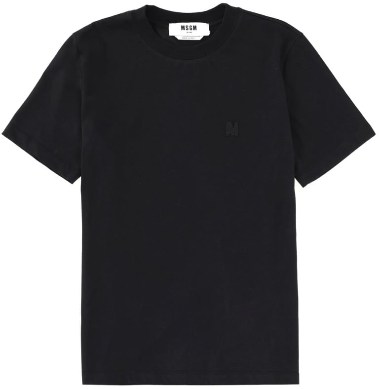 MSGM MONOGRAM LOGO T-SHIRT Zwart
