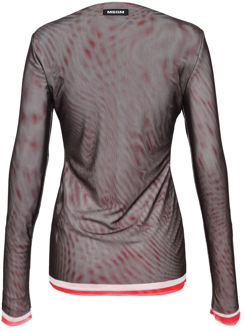 MSGM LONG-SLEEVED TOP Zwart