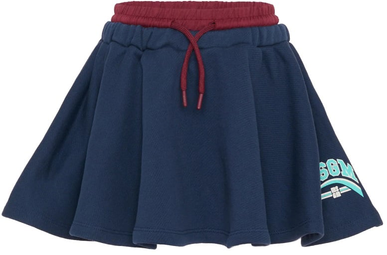 MSGM SKIRT WITH LOGO Rood