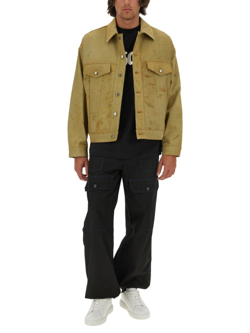 MSGM Denim Jacket Dyed In Tea Neutraal