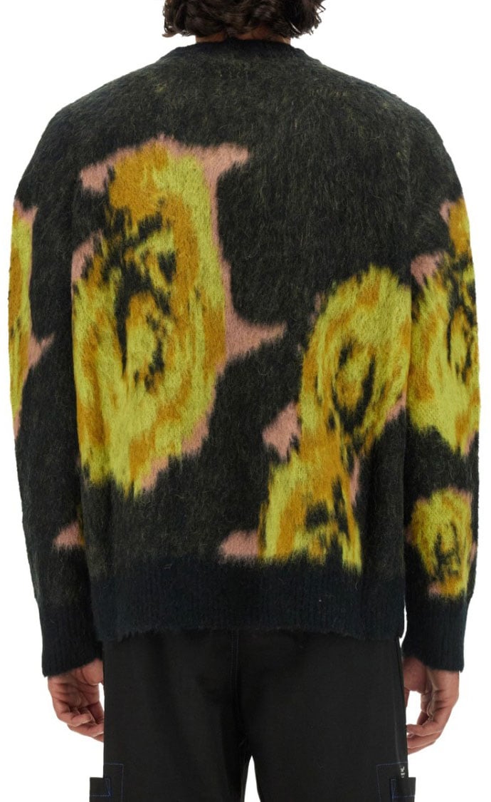 MSGM "Underground Pixelled Roses" Jersey Zwart