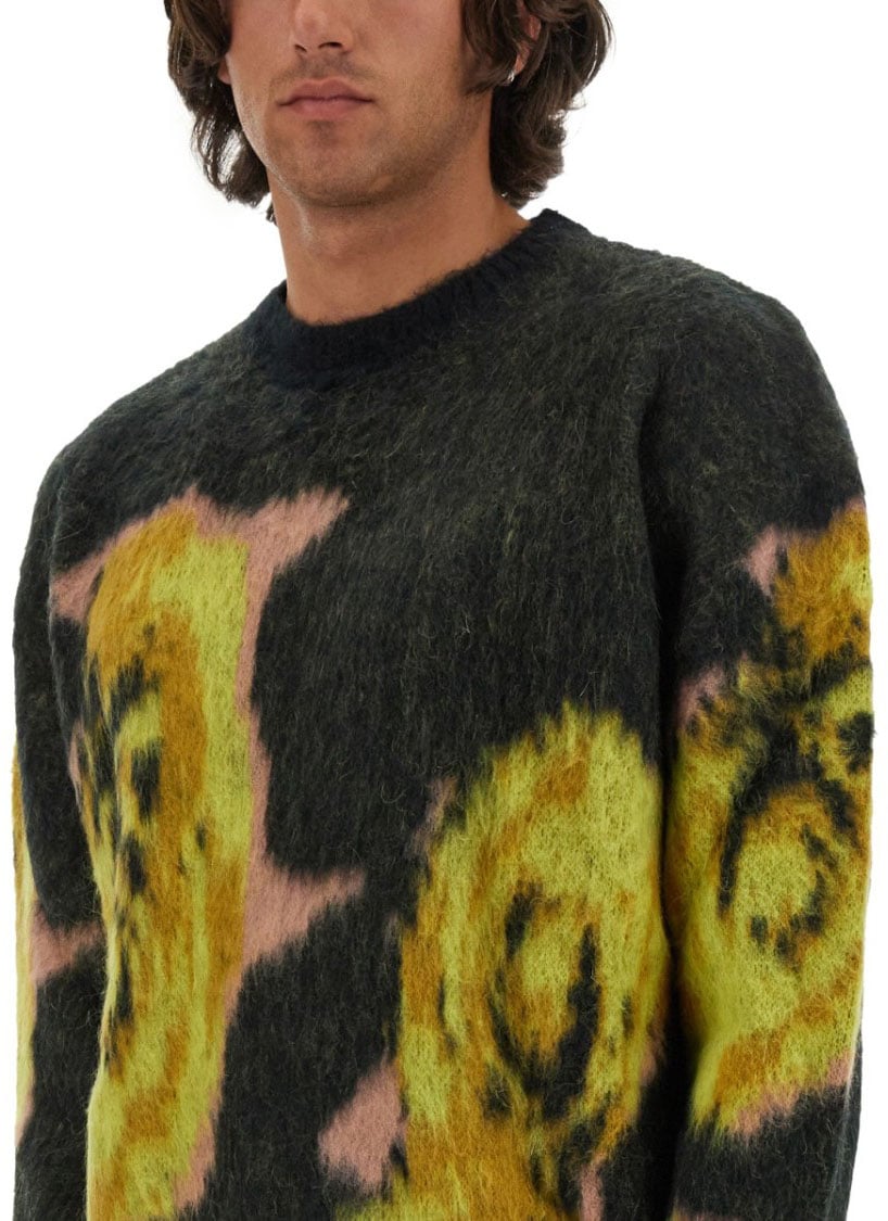 MSGM "Underground Pixelled Roses" Jersey Zwart