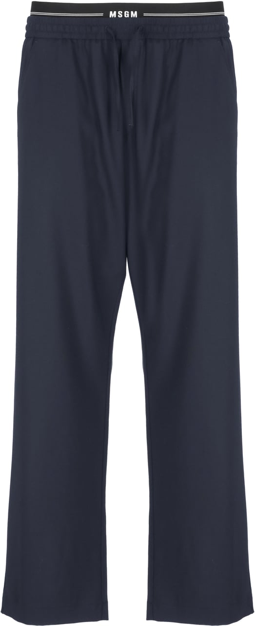 MSGM Trousers Blue Blauw