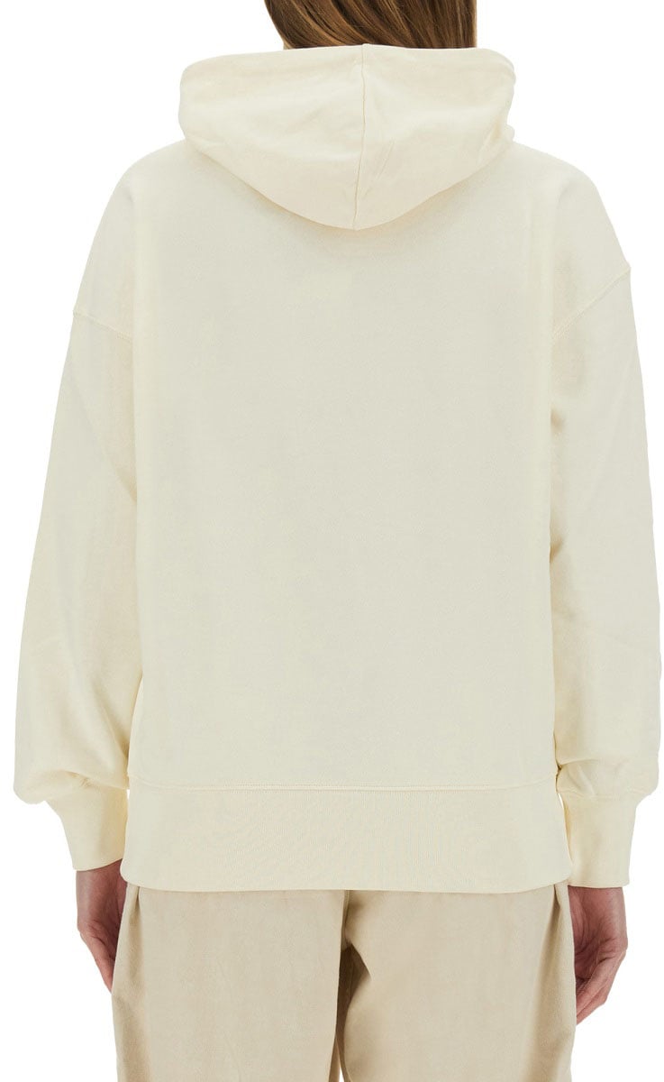 MSGM Relaxed-Fit Sweatshirt with Brushed Logo Neutraal