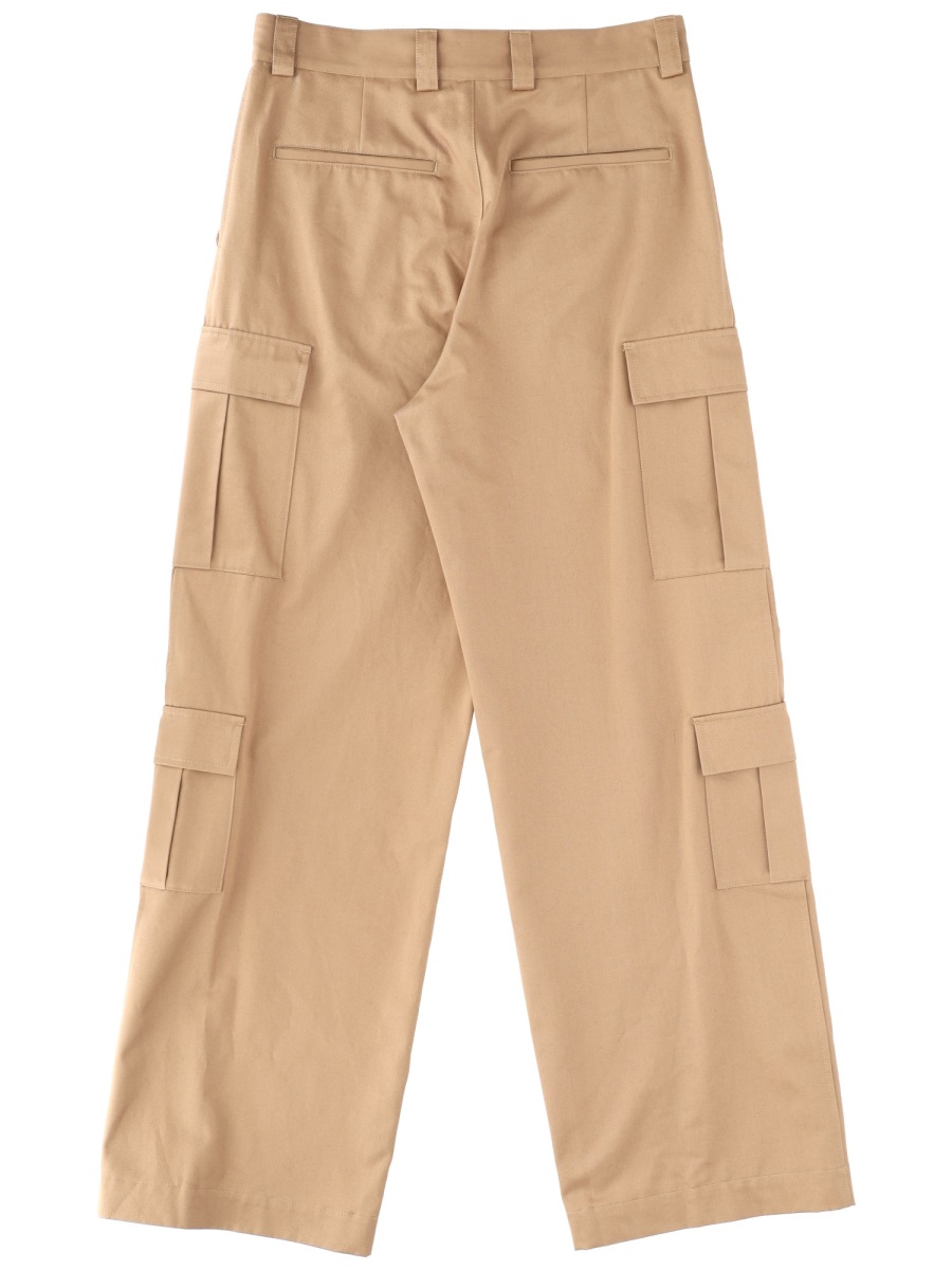 MSGM Brown Wide-Leg Cargo Pants Bruin