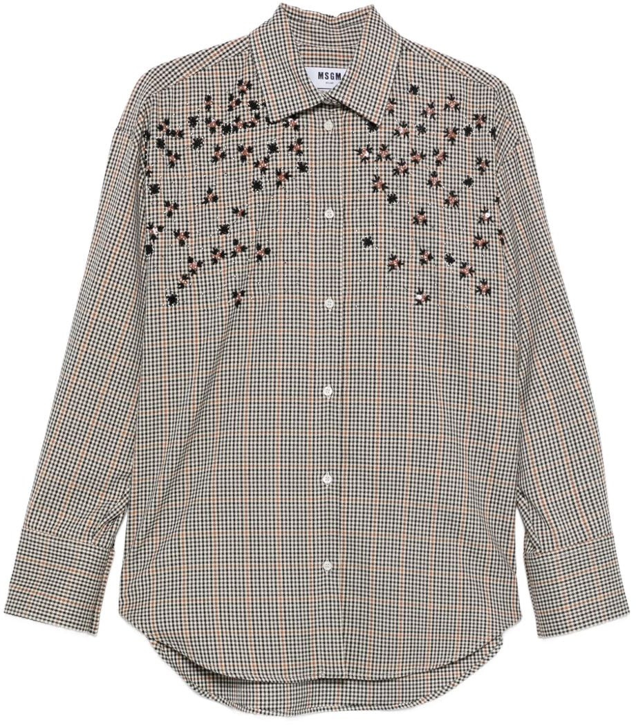 MSGM Shirts Beige Beige