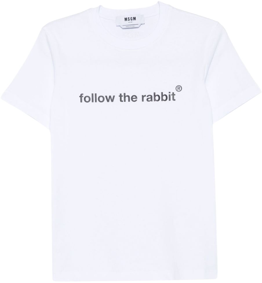 MSGM T-Shirts And Polos Optical White Wit