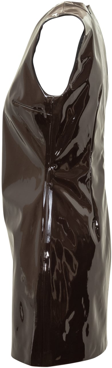 MSGM Abito Corto in Vernice Msgm Bruin