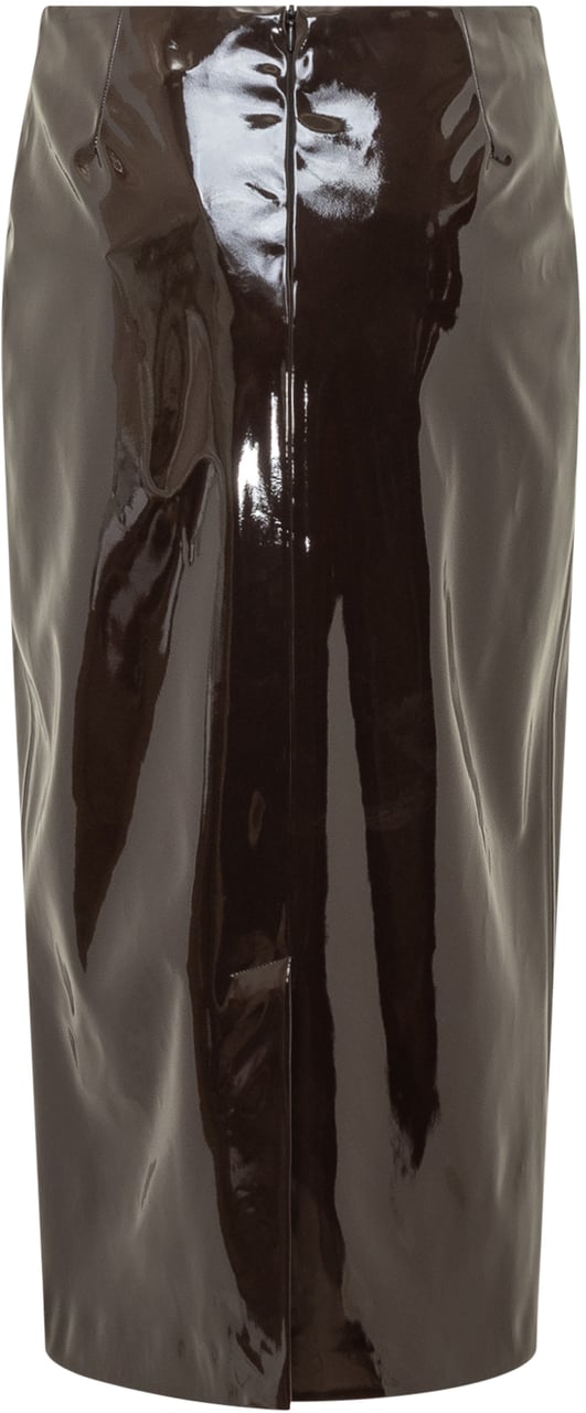 MSGM Gonna Midi in Vernice Msgm Bruin