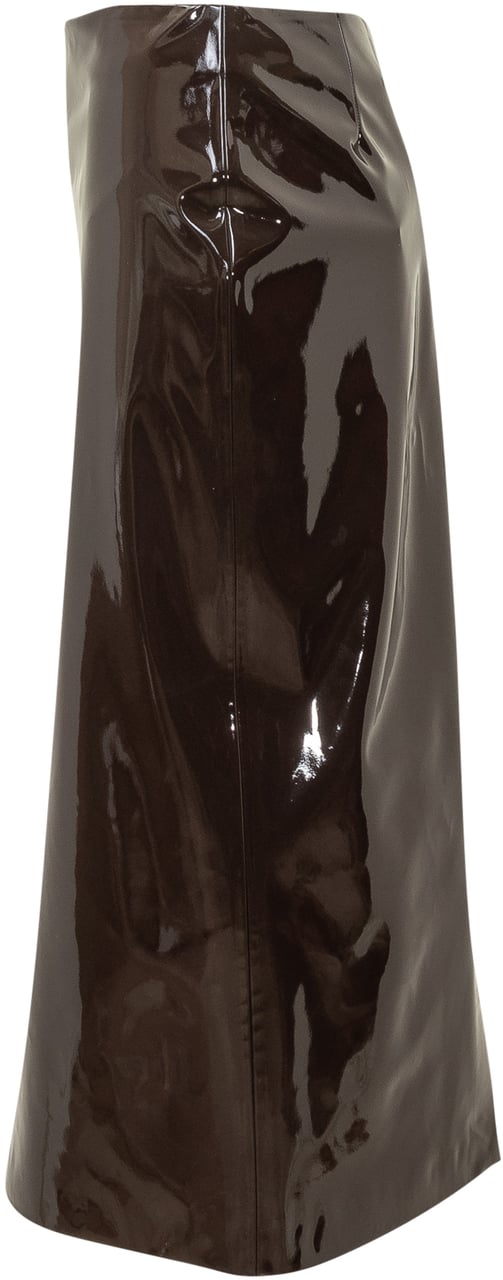 MSGM Gonna Midi in Vernice Msgm Bruin