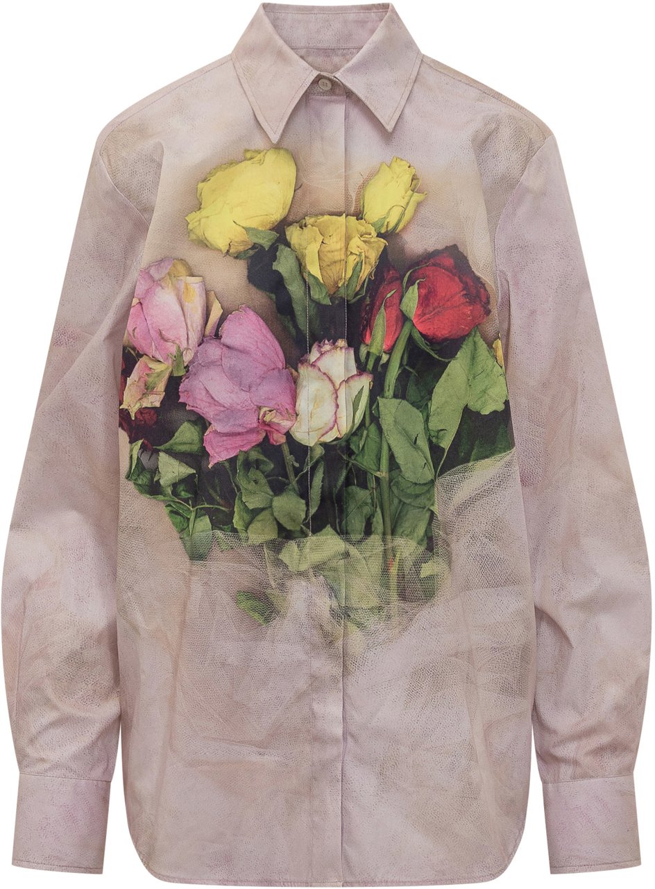 MSGM Camicia con Stampa Floreale Msgm Roze