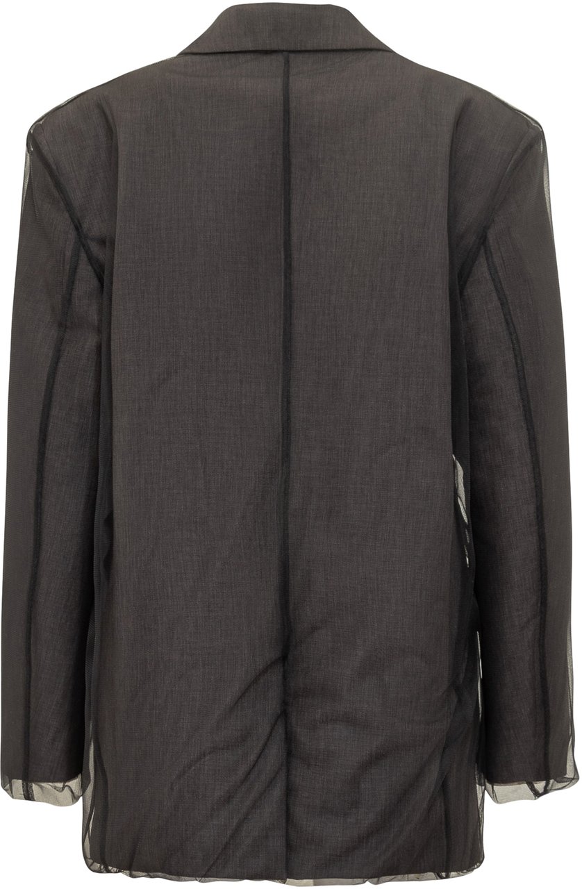 MSGM MSGM Blazer Oversize Grigio Grijs