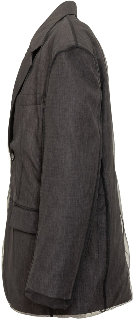 MSGM MSGM Blazer Oversize Grigio Grijs