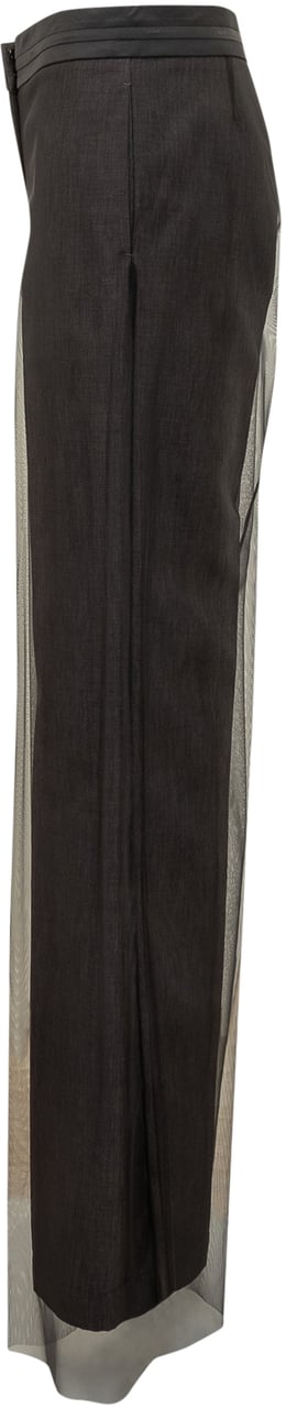 MSGM Pantaloni Ampi con Pannelli in Tulle Msgm Grijs