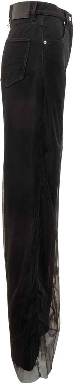 MSGM Pantaloni Ampi in Tulle MSGM Zwart