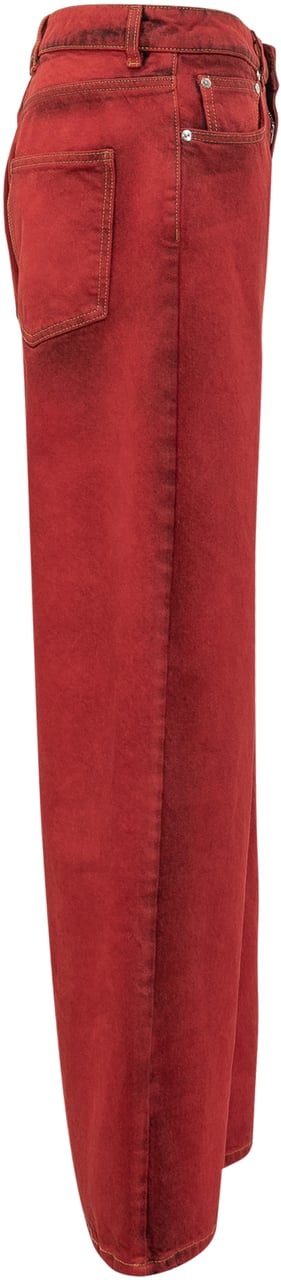 MSGM Jeans Wide-Leg Rosso MSGM Rood