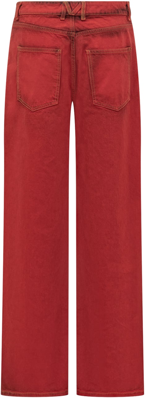 MSGM Jeans Wide-Leg Rosso MSGM Rood