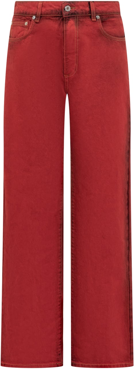 MSGM Jeans Wide-Leg Rosso MSGM Rood