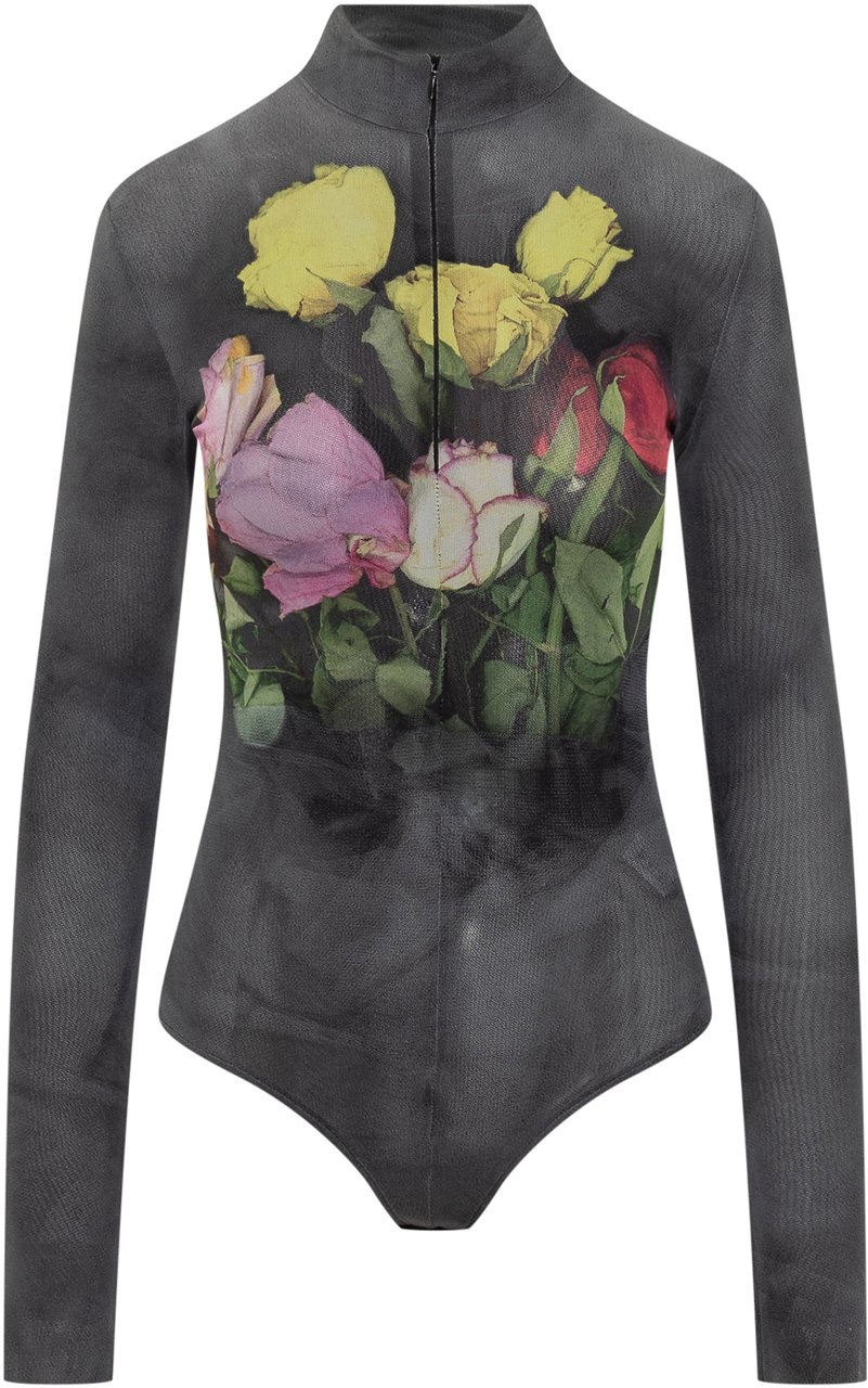 MSGM Body con Stampa Floreale MSGM Zwart