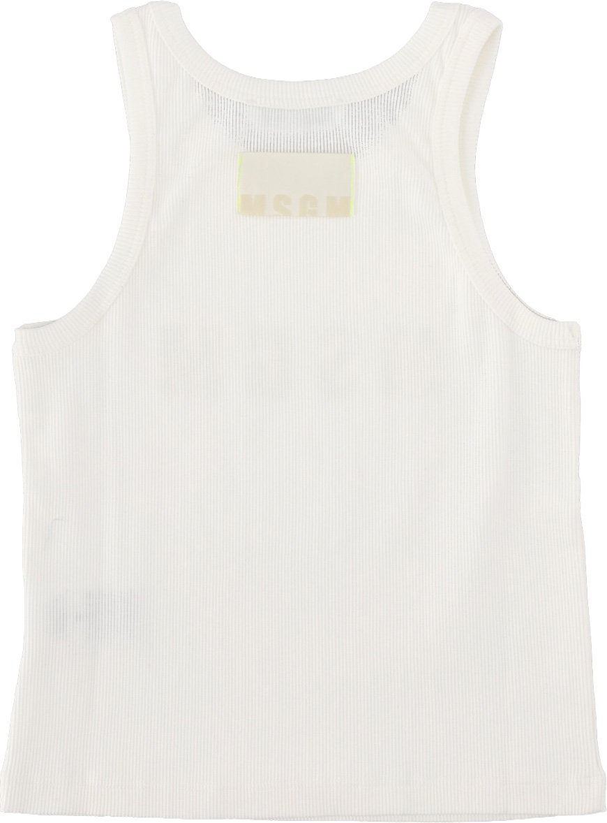 MSGM ribbon tank top girl Wit