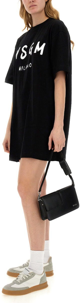 MSGM ABITO CON LOGO PENNELLATO Zwart