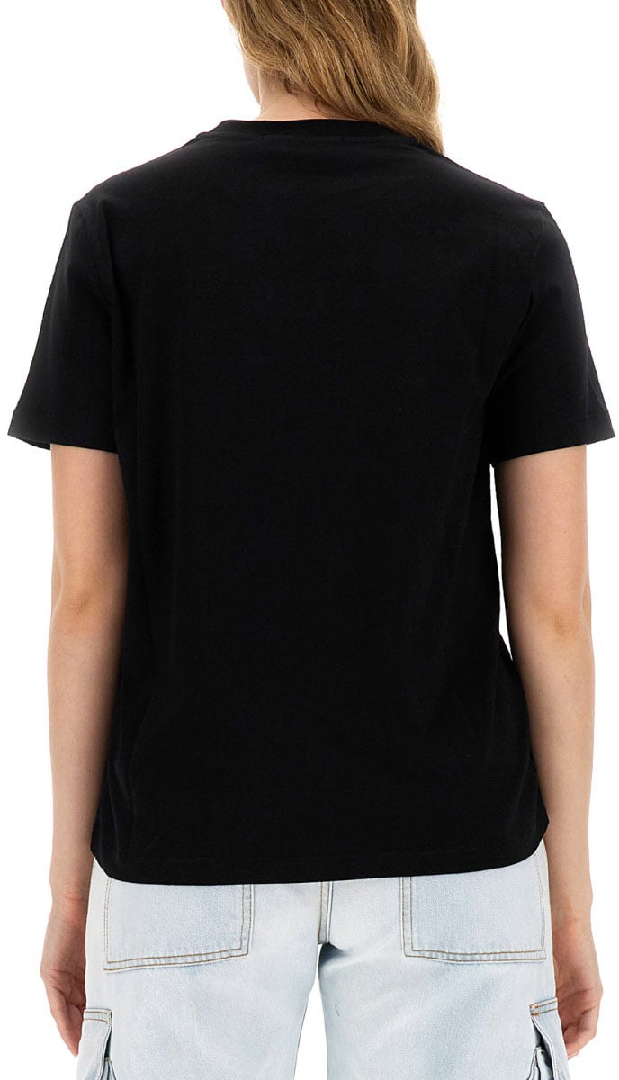 MSGM T-SHIRT CON LOGO PENNELLATO Zwart