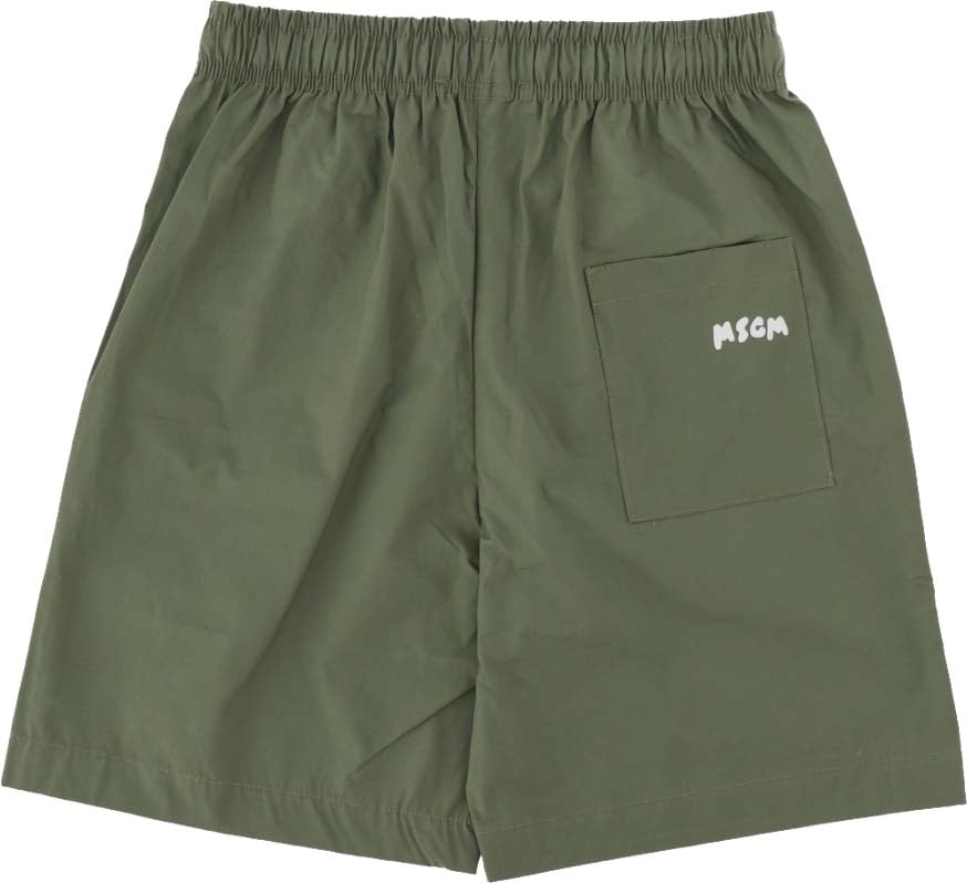 MSGM poplin bermuda boy Groen