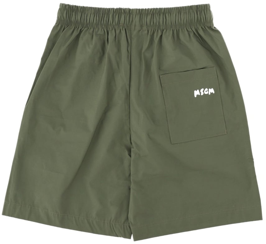 MSGM poplin bermuda boy Groen