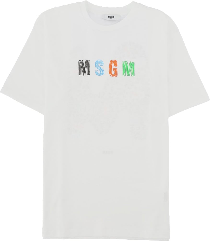 MSGM jersey t-shirt boy Wit