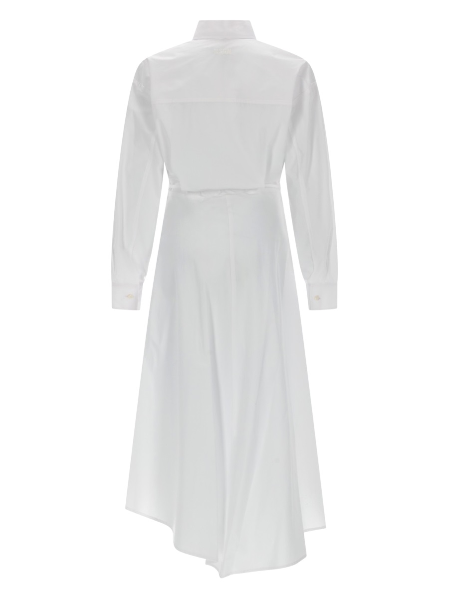 MSGM Asymmetrical Shirt Bodice Layered Wrap Dress Wit