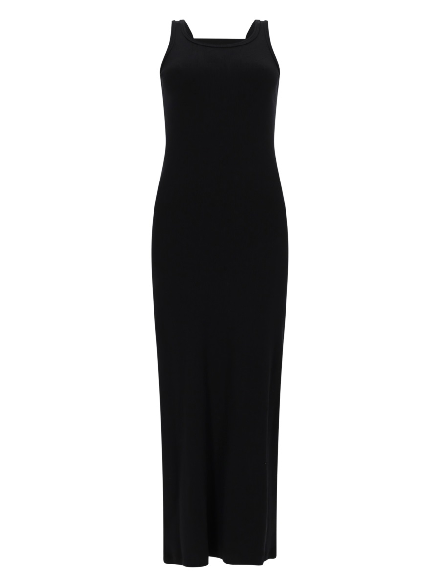 MSGM Viscosa Fitted Cut-Out Maxi Dress Zwart