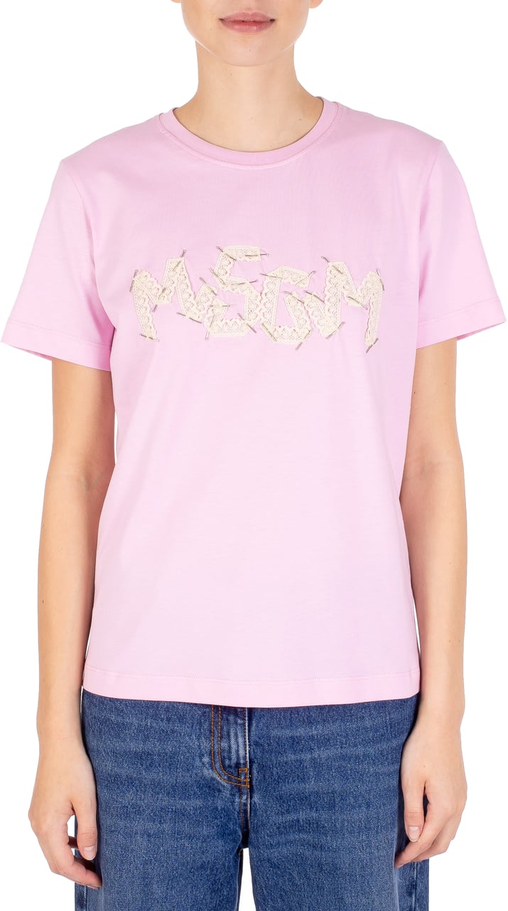 MSGM T-Shirts And Polos Pink Roze