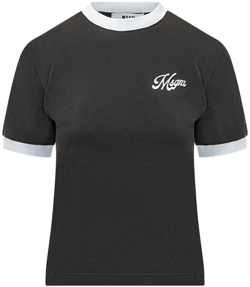 MSGM T-Shirts And Polos Black Zwart
