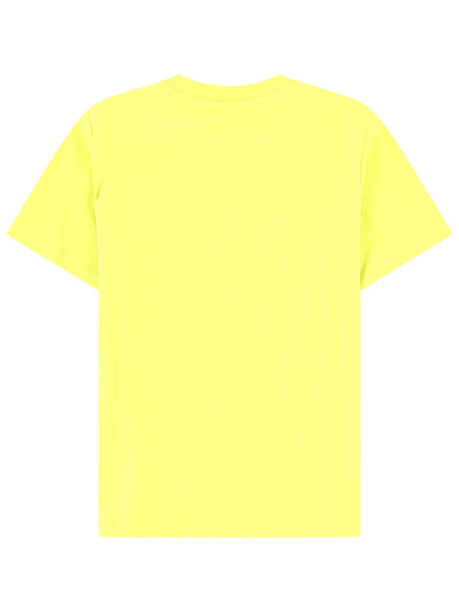 MSGM Neutrals Floral Themed Logo T-Shirt Geel