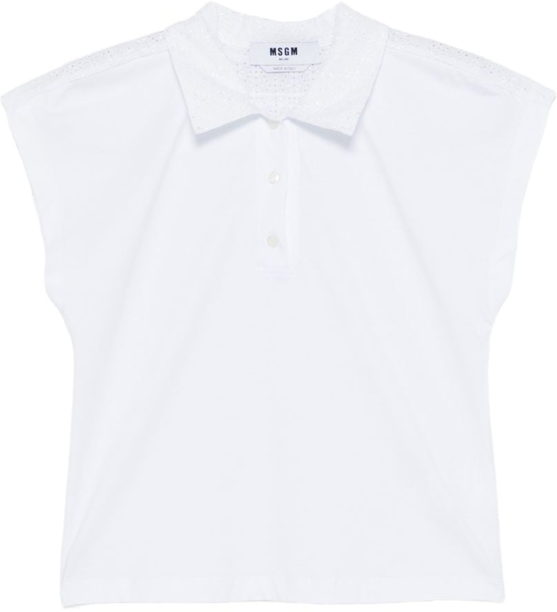 MSGM T-Shirts And Polos Optical White Wit