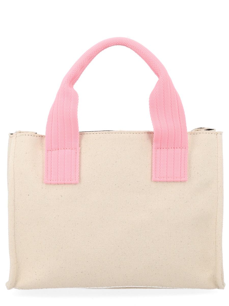 MSGM Small Tote Kitten Floral Print Bag Neutraal